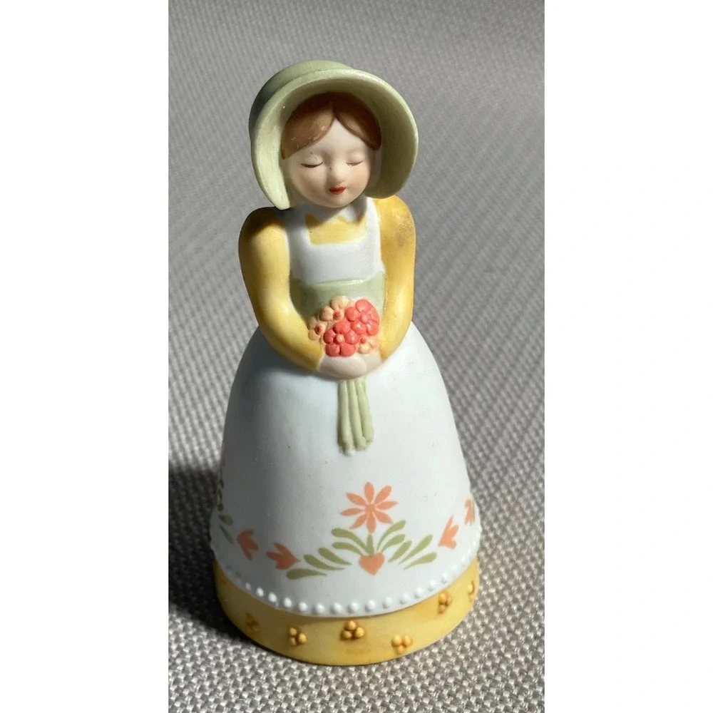 Avon Porcelain Bell Lot 1985 Bonnet Girl‎ Flowers 1984 Bunny 1983 Pixie